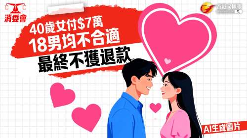 消委會│交友配對服務投訴增 40歲女付$7萬18男均不合適