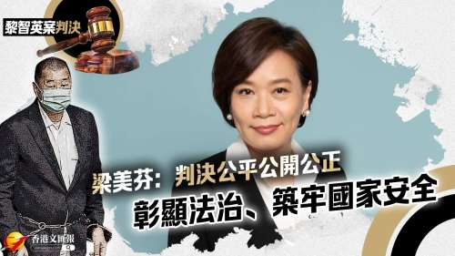 黎智英案判決｜梁美芬：判決公平公開公正　彰顯法治、築牢國家安全