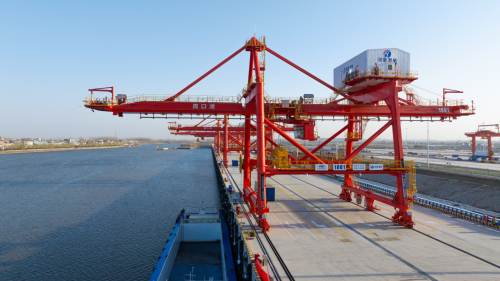河南周口港中心港區中心作業區開港 構建內河連全球航運網絡