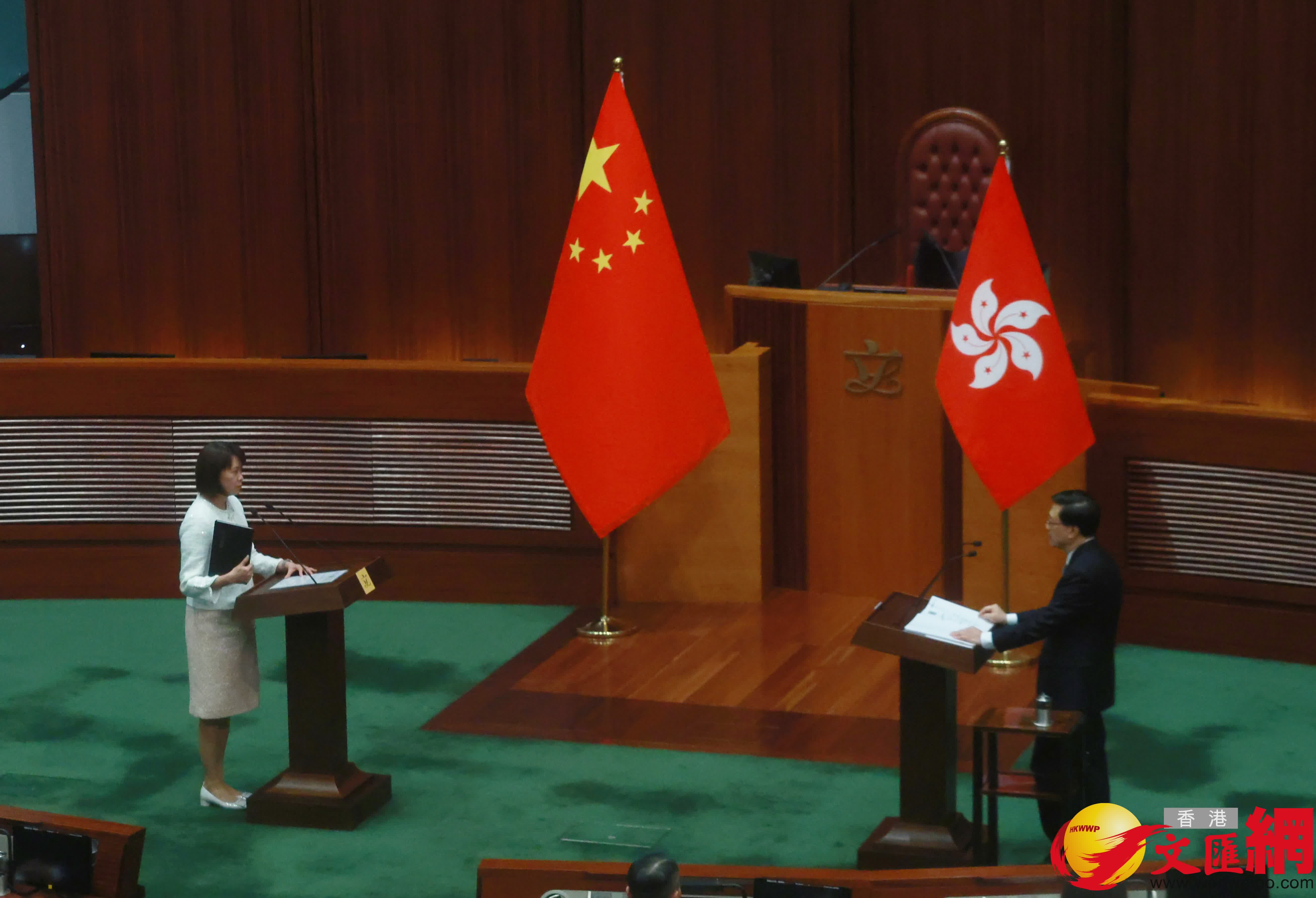 議員宣誓。香港文匯記者 郭木又 攝