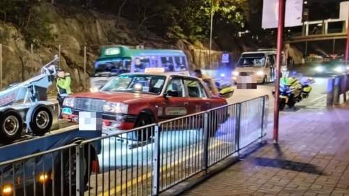 (有片)的士凌晨西九龍逆線飛馳 警隔日拘81歲的哥涉危駕