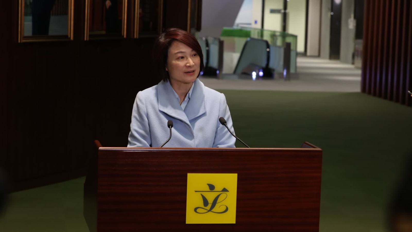 （有片）李慧琼：立法會主席選舉展現高素質君子之爭　首次大會下周三舉行