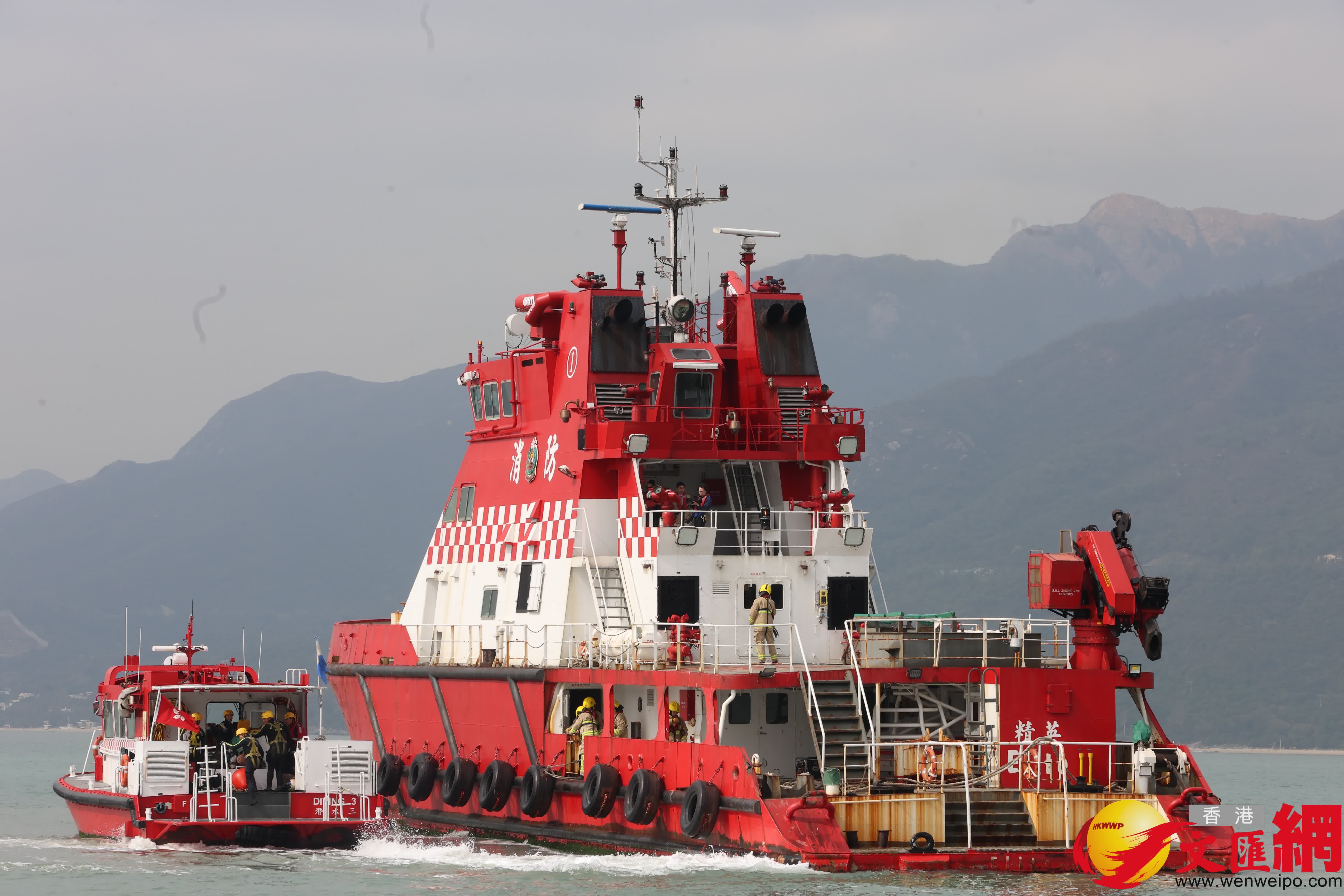 民航處聯同多個部門及解放軍駐港部隊進行搜索救援演練。（香港文匯報記者 萬霜靈 攝）