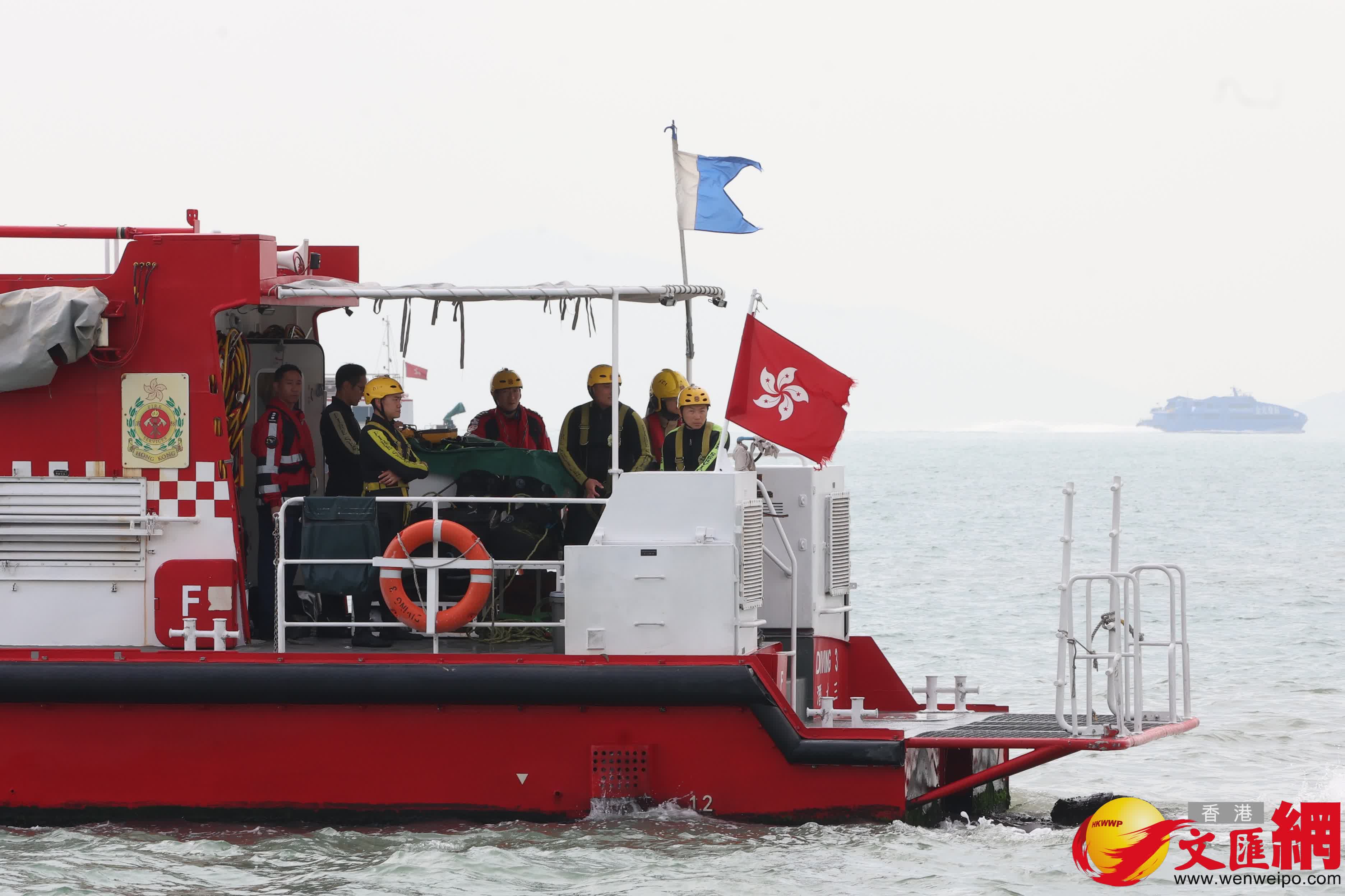 民航處聯同多個部門及解放軍駐港部隊進行搜索救援演練。（香港文匯報記者 萬霜靈 攝）