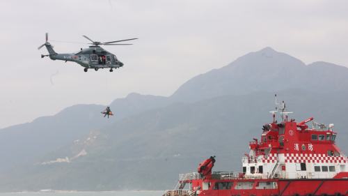 民航處聯同多個部門及解放軍駐港部隊進行搜索救援演練