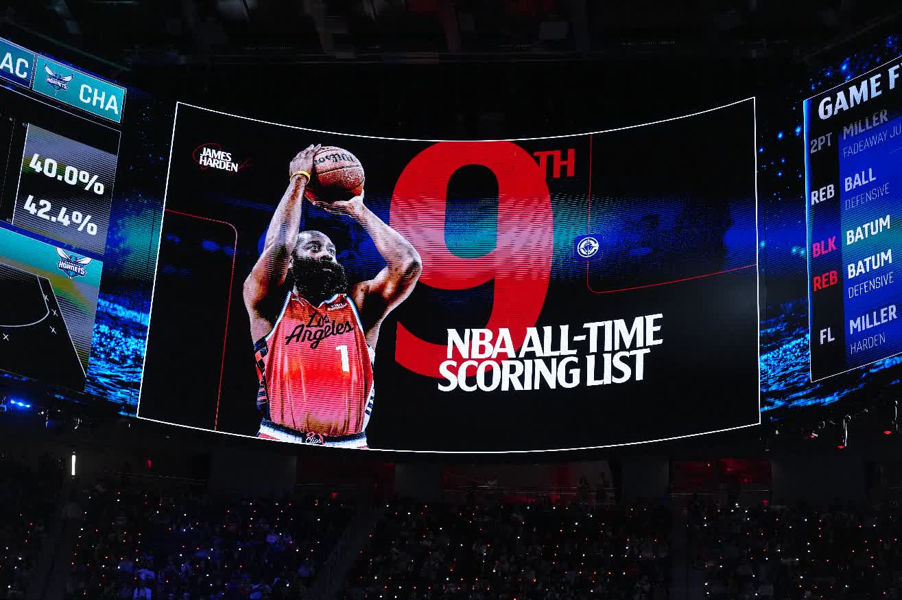 夏登晉升NBA歷史得分榜第九位