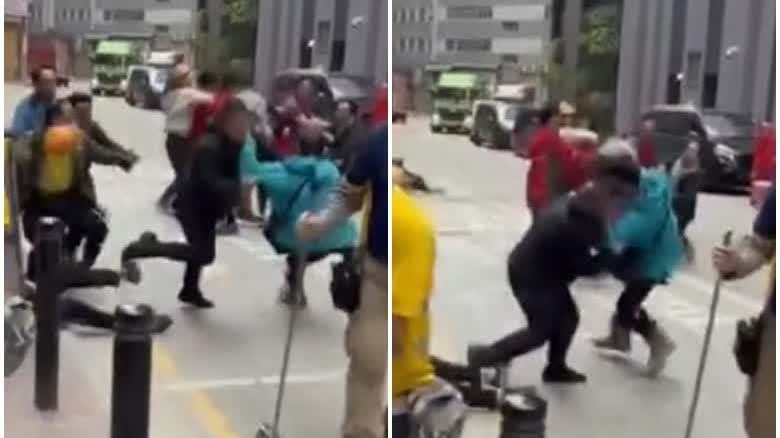 兩幫工人疑泊車爆爭執 荃灣街頭混戰4人被捕