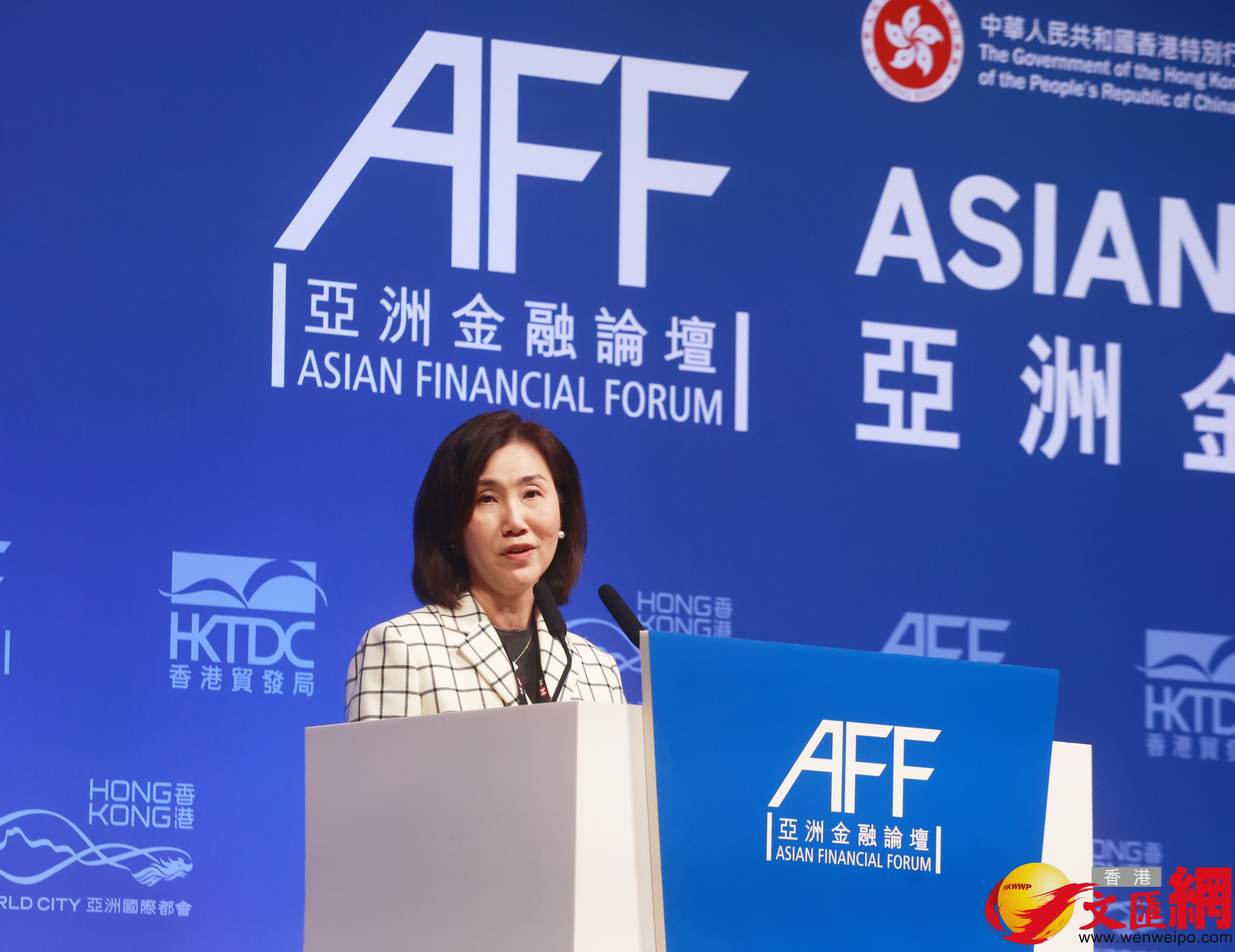 禤惠儀女士，香港兼大中華及北亞區行政總裁，渣打銀行（香港）有限公司。（香港文匯報記者 郭木又 攝）