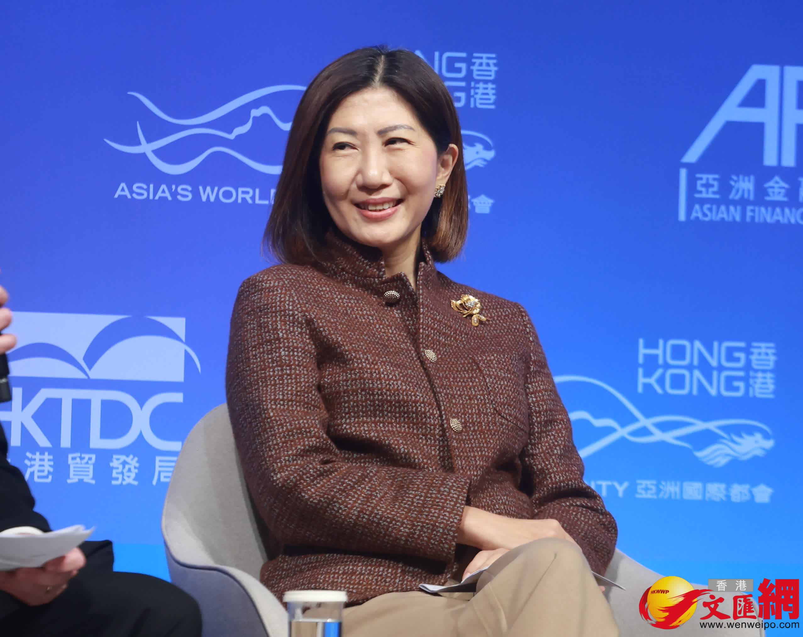 陳翊庭女士，行政總裁，香港交易所集團。（香港文匯報記者 郭木又 攝）