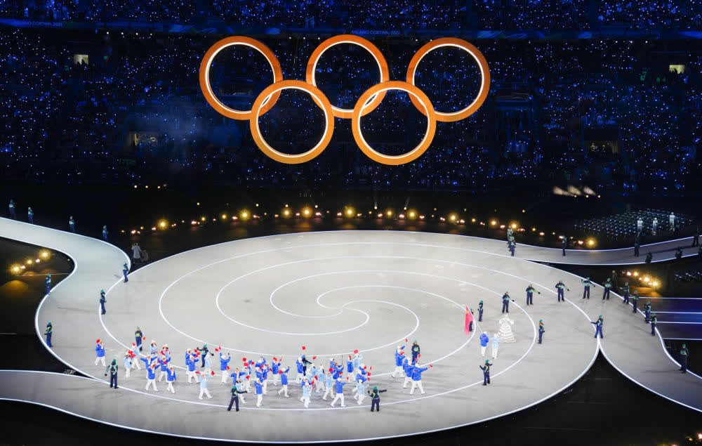 中國體育代表團在開幕式上入場。（來源：新華社）