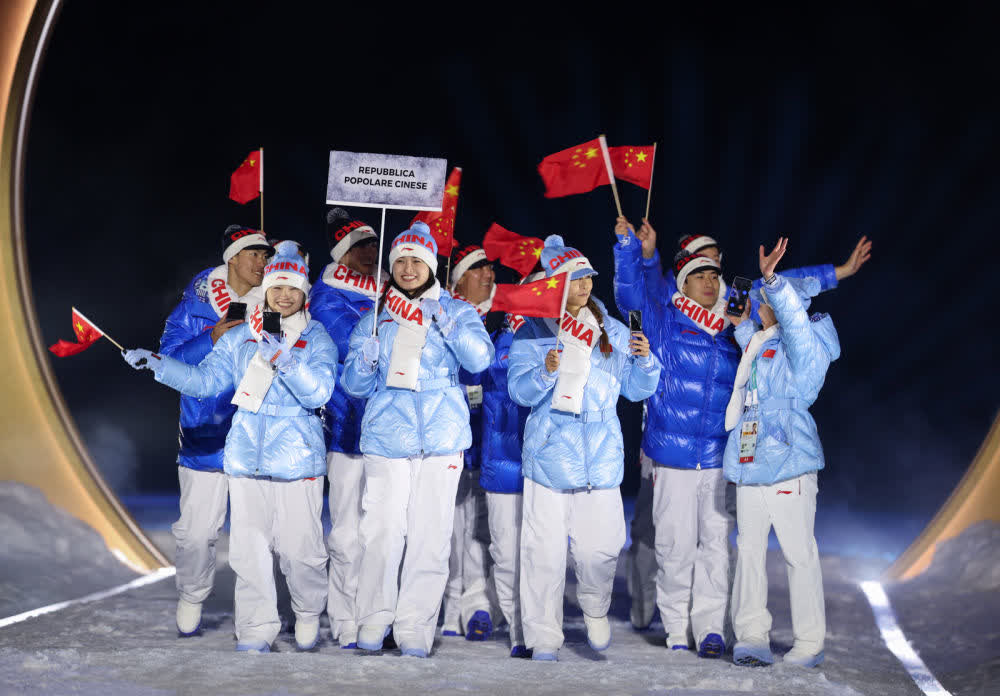 中國體育代表團在分會場普雷達佐入場。（來源：新華社）