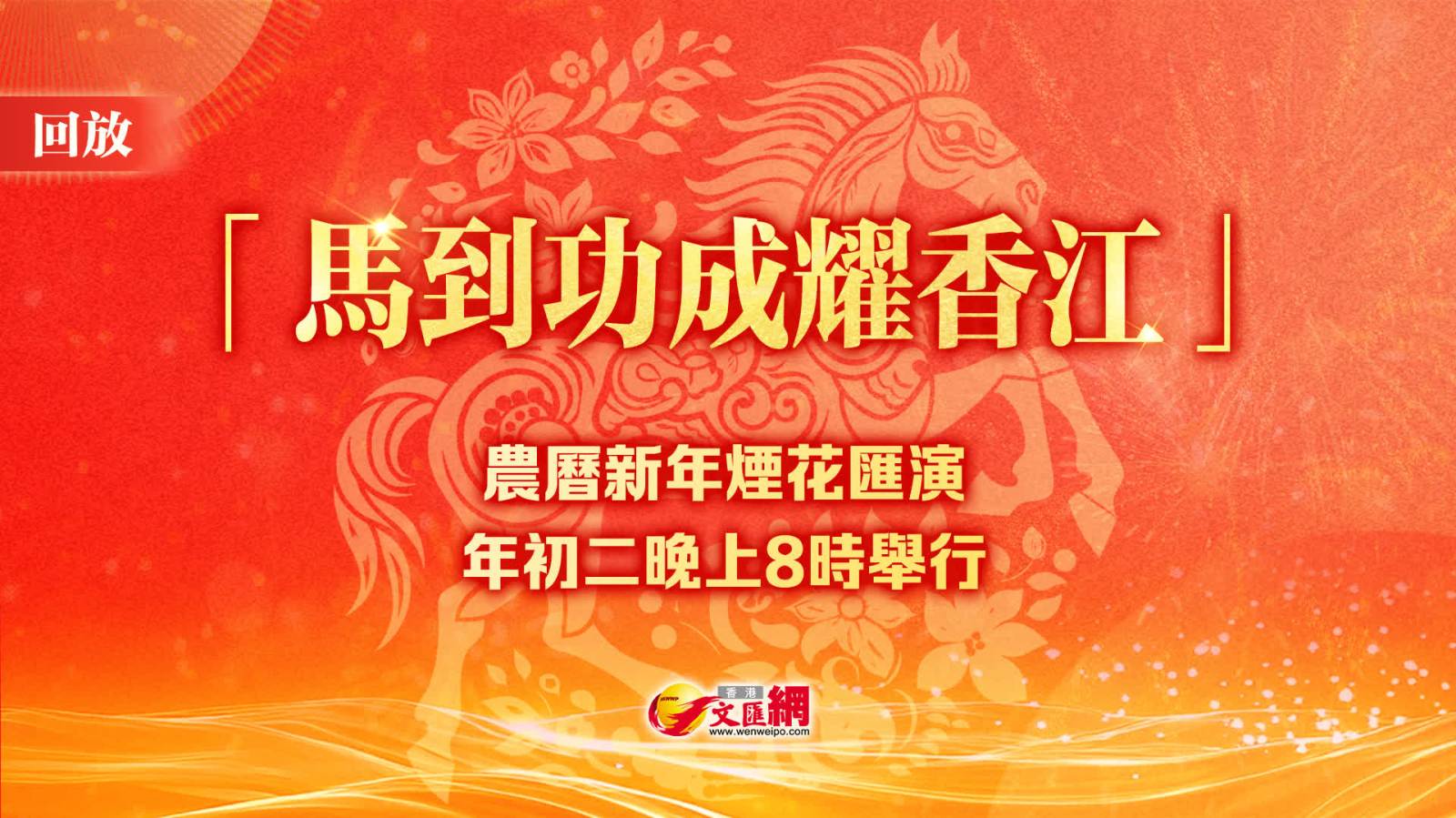 回放｜「馬到功成耀香江」馬年煙花匯演