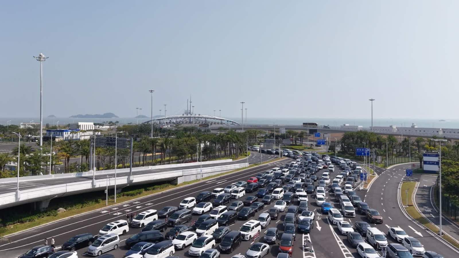 超2萬輛次！港珠澳大橋珠海公路口岸單日車流量創歷史新高