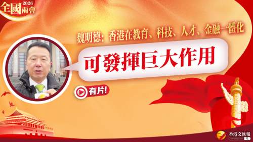 (有片) 全國兩會  │  魏明德：香港在教育、科技、人才、金融一體化 可發揮巨大作用