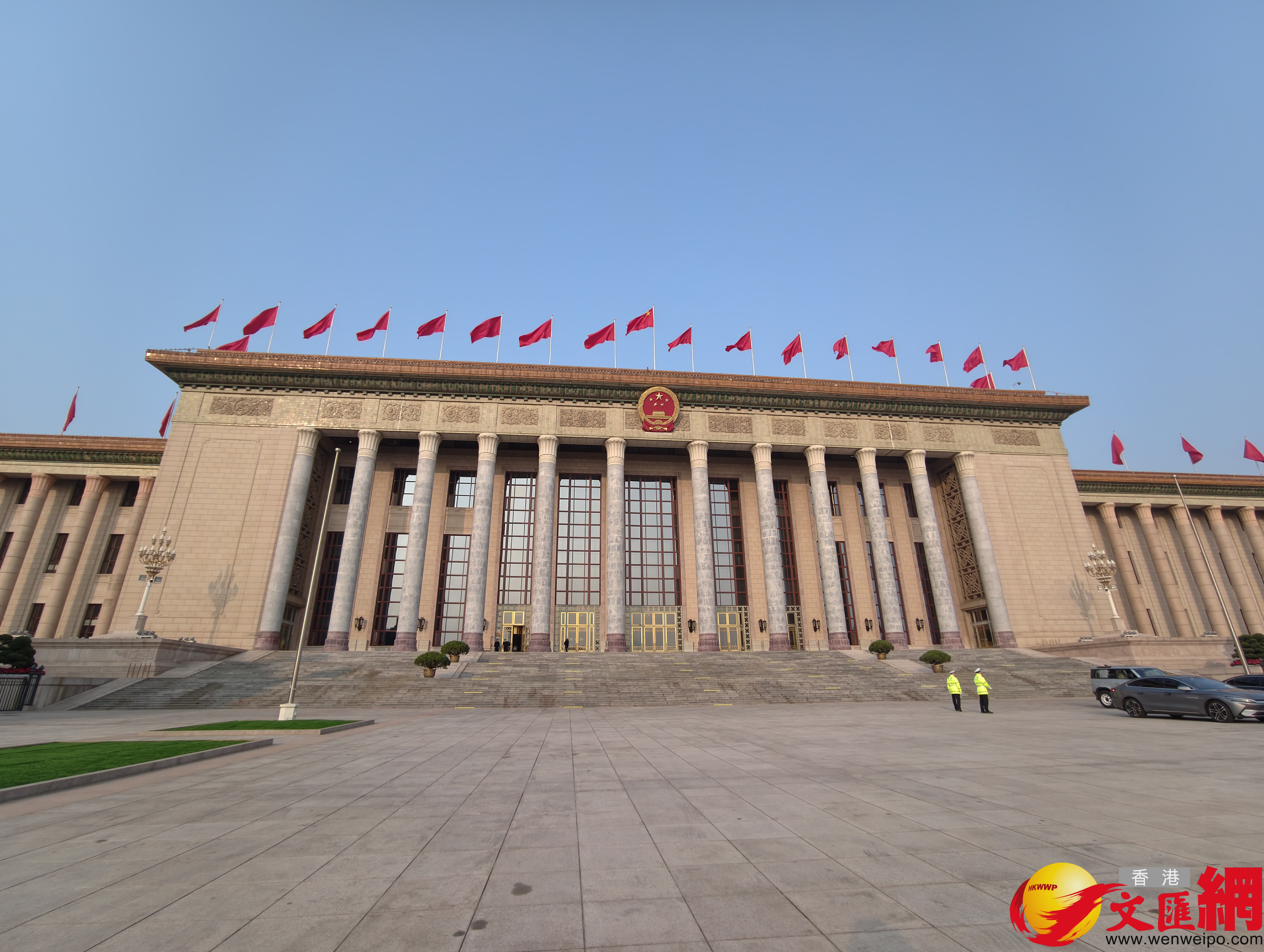 人民大會堂。（香港文匯網記者朱燁　攝）