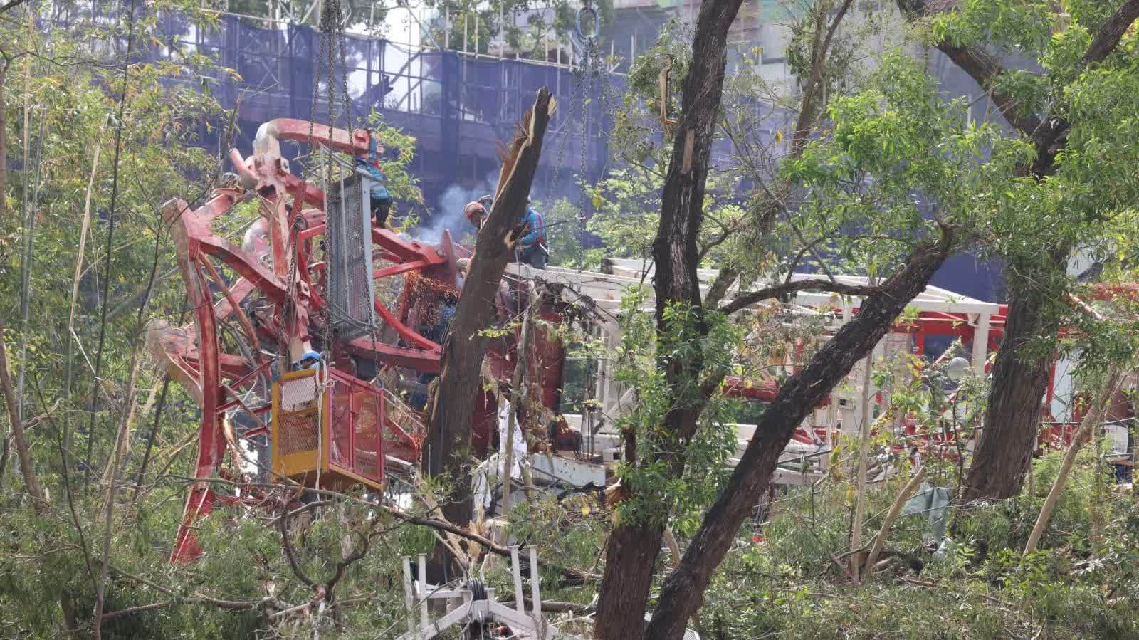 葵涌塌天秤│（有片）房屋署今日開始清理天秤殘骸