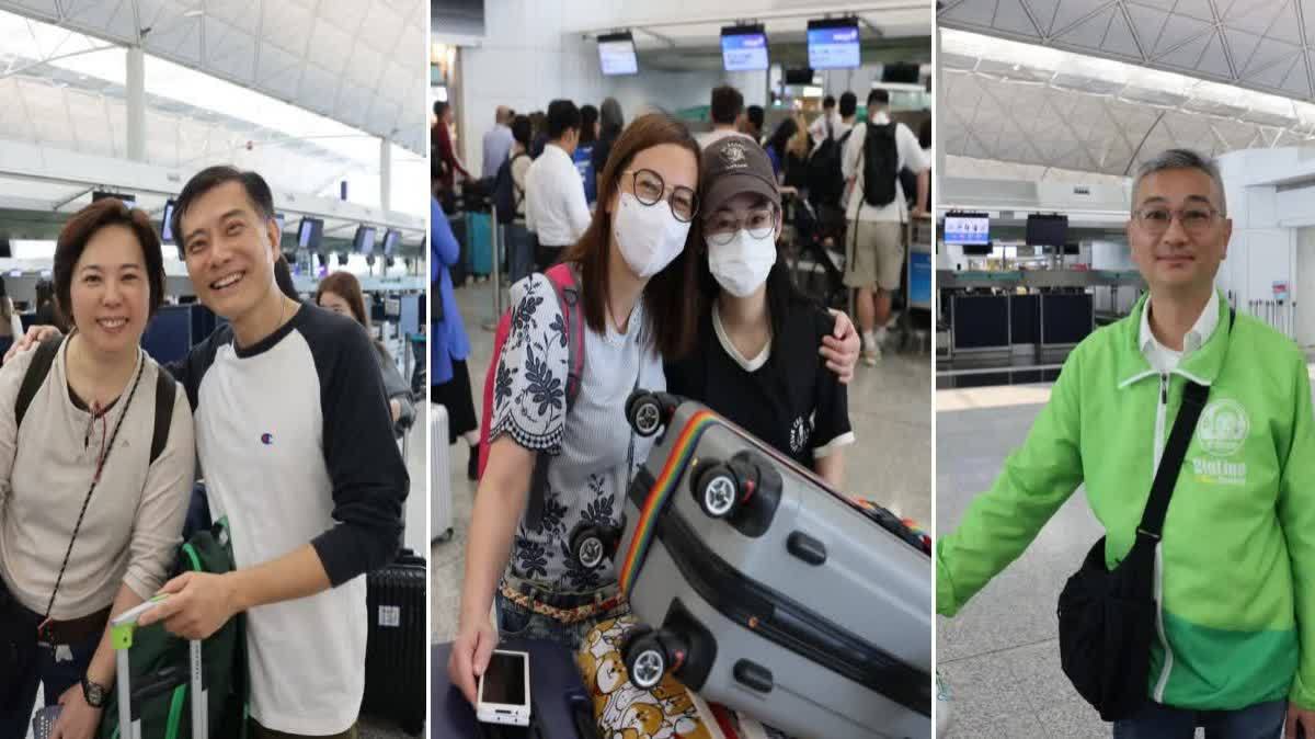 復活清明長假│（有片）香港機場人頭湧湧 市民無懼油價上升開心出遊