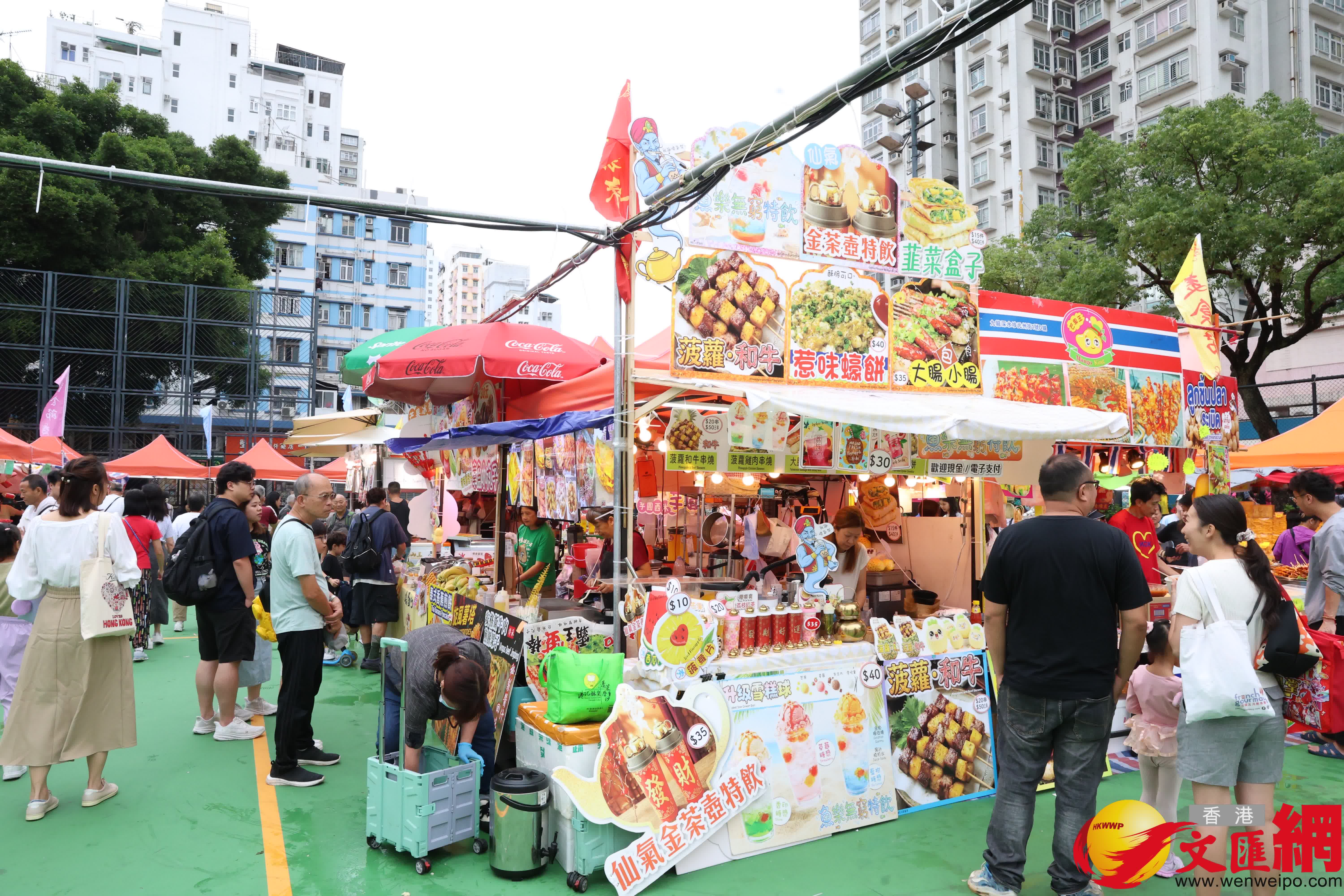 元朗美食市集（香港文匯報記者萬霜靈 攝）