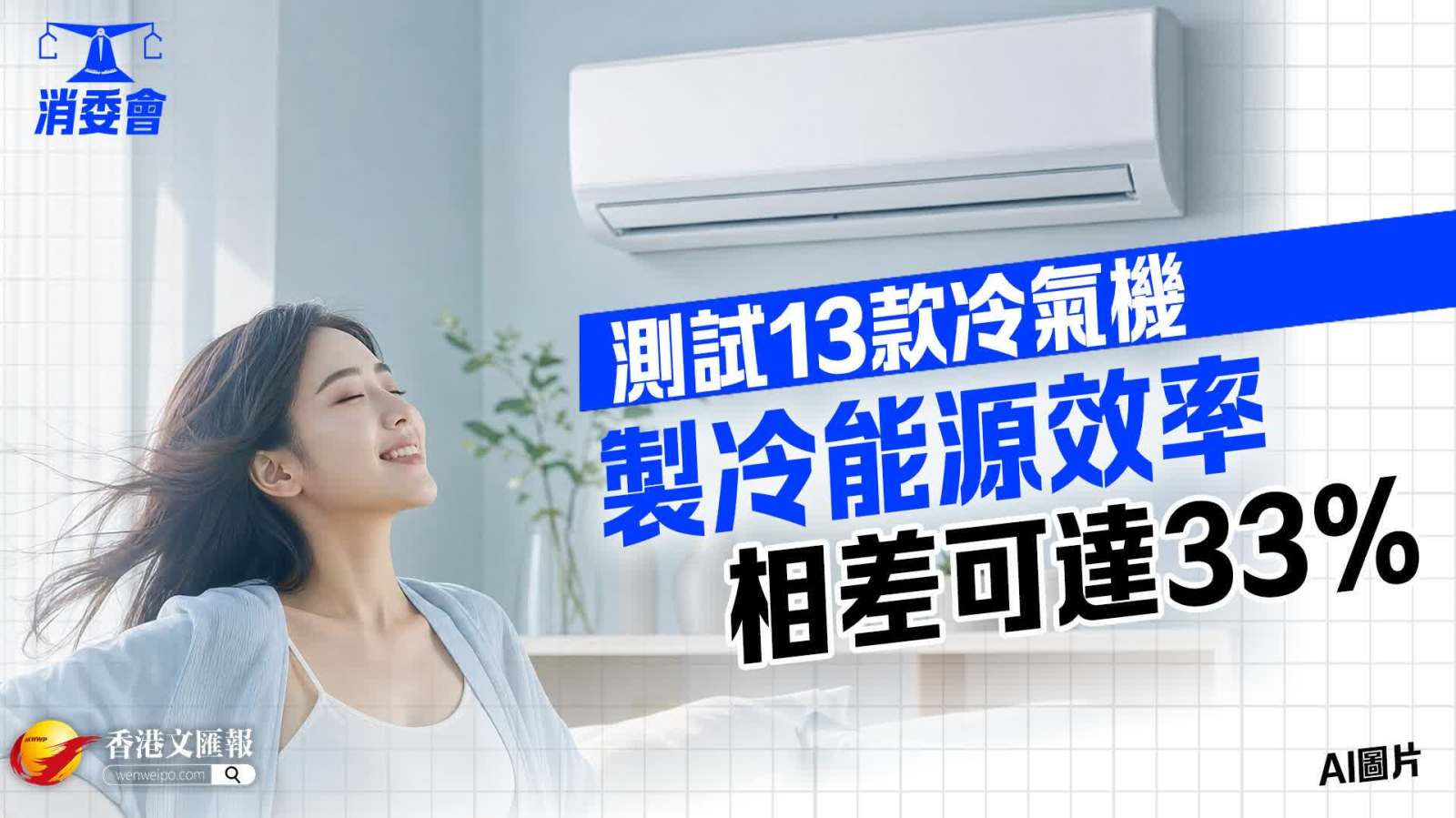 消委會│13款「1匹半」變頻式分體冷氣機　製冷能源效率相差可達33%