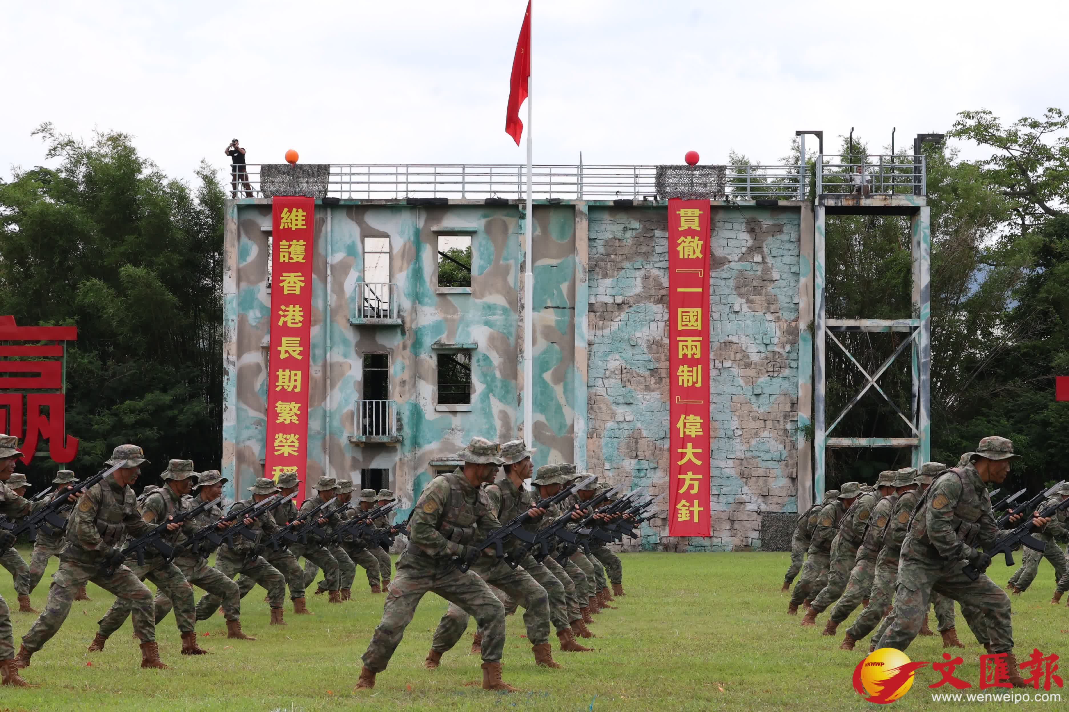 石崗軍營舉行開放日活動。（香港文匯報記者萬霜靈 攝）