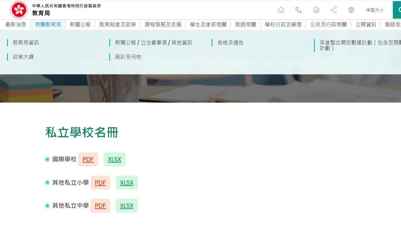 教育局公布「私立學校名冊」列出91所私校供家長選校時參考