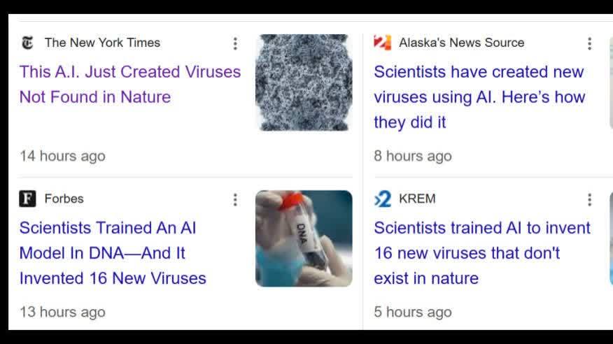 美國科學家用AI製造出16種新病毒