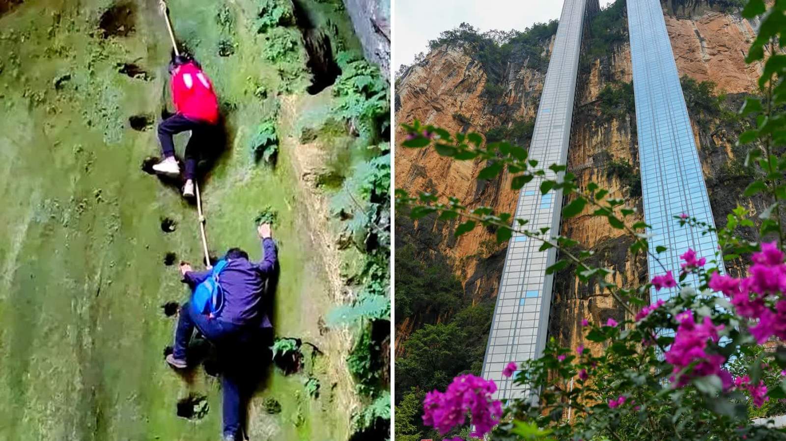 不用再爬危險懸崖！雲南深山孩子搭乘空中校車上學