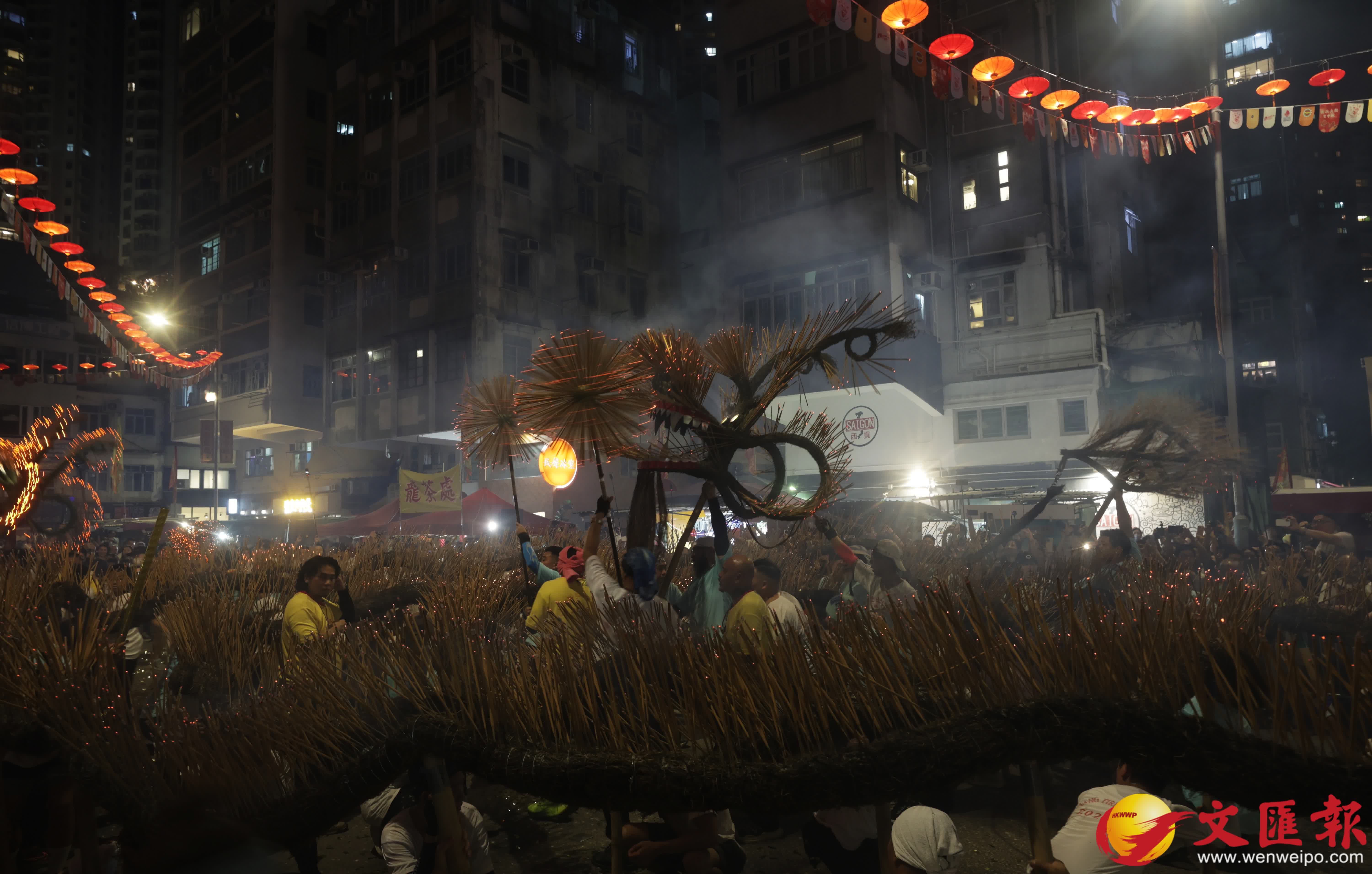 大坑舞火龍。（香港文匯報記者 郭木又 攝）
