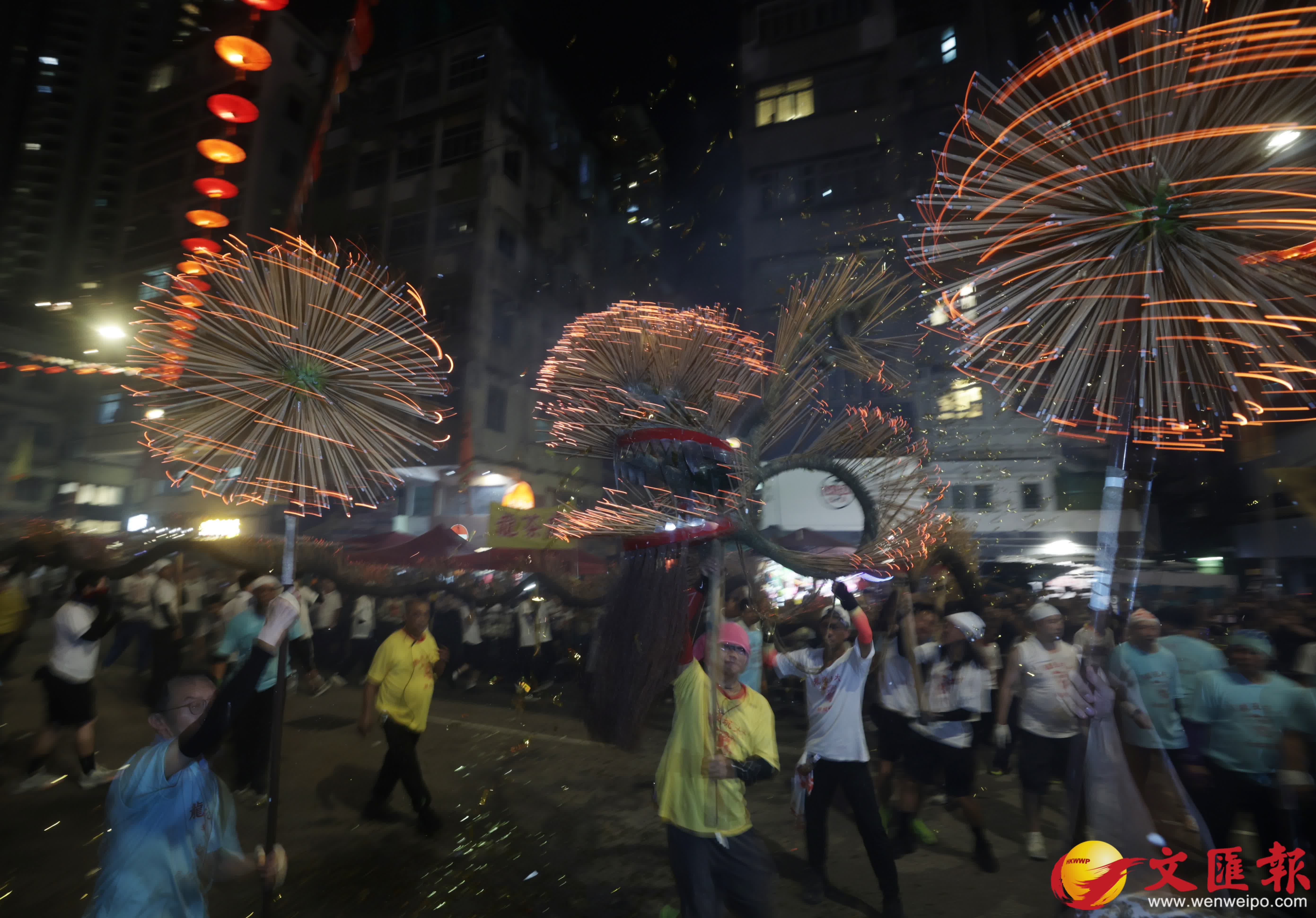 大坑舞火龍。（香港文匯報記者 郭木又 攝）
