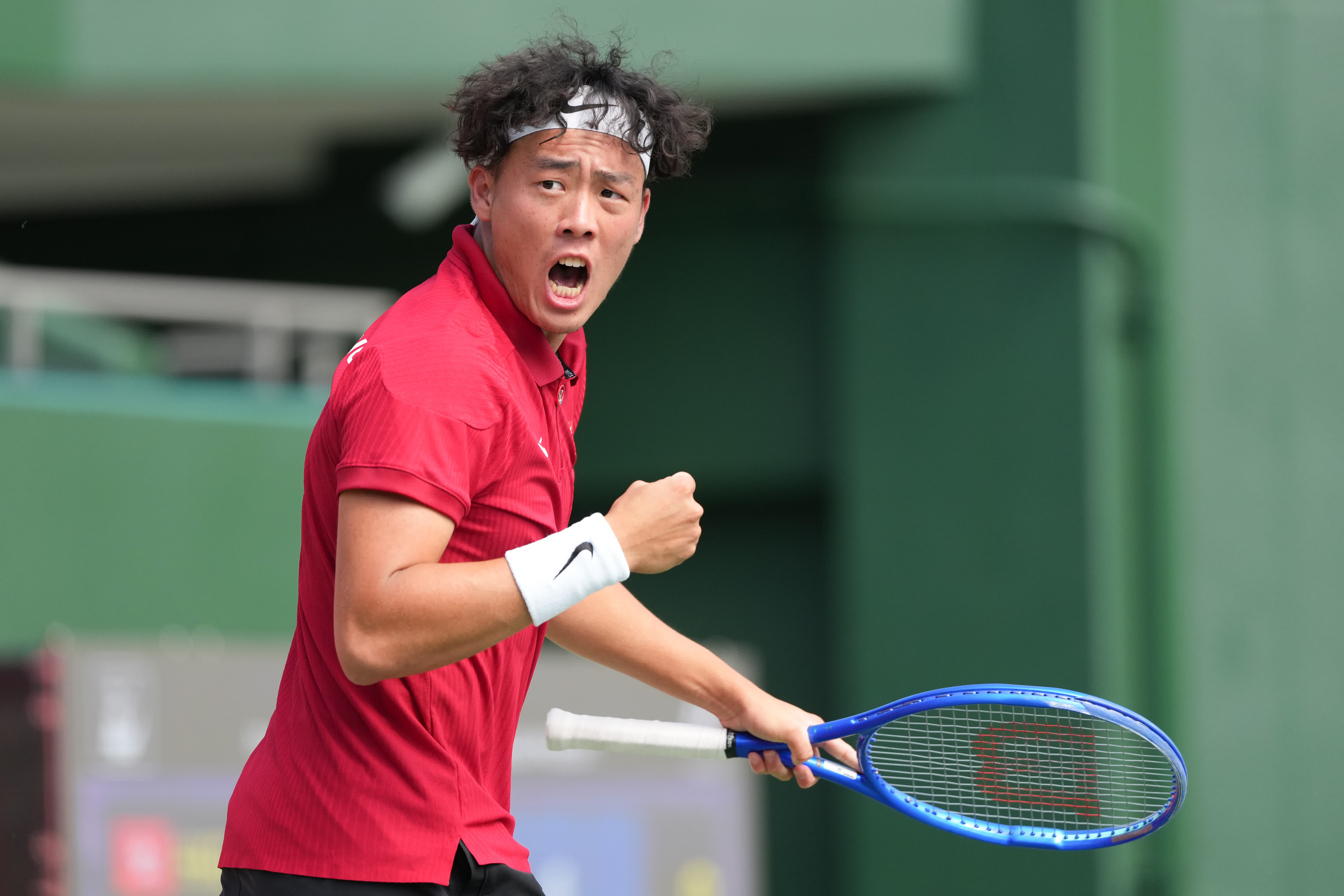 香港網球一哥黃澤林（Coleman）亞運會網球男單奪金。（大公文匯全媒體記者 麥俊傑 攝）