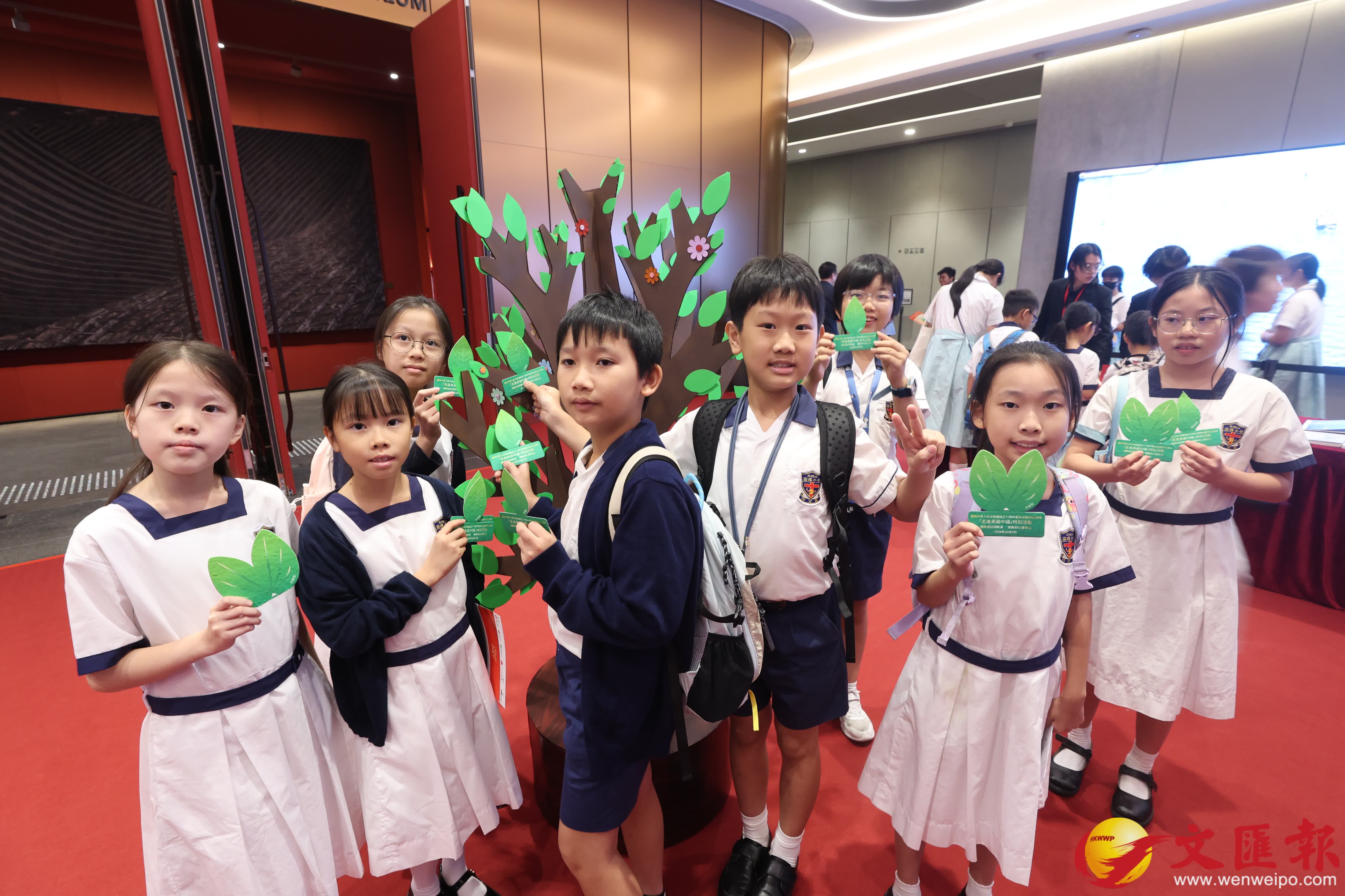 環保活動種子紙體驗。（香港文匯報記者 萬霜靈 攝）