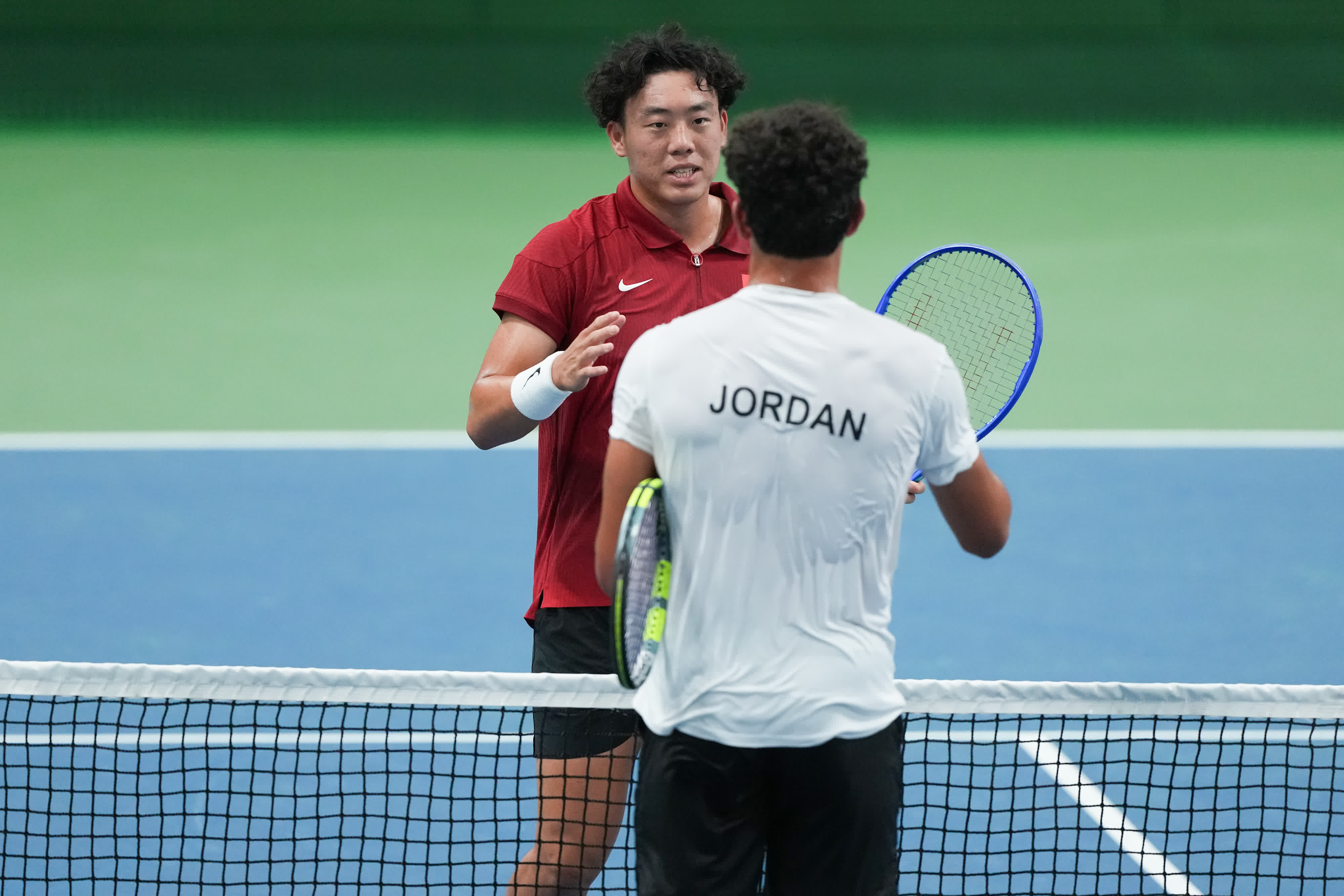 香港網球一哥黃澤林（Coleman）亞運會網球男單奪金。（大公文匯全媒體記者 麥俊傑 攝）