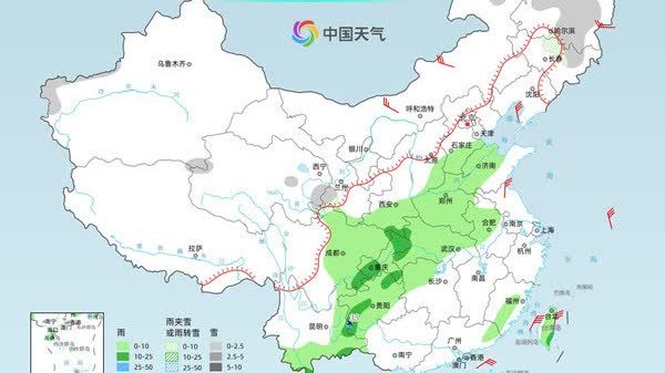 全國天氣速覽：西南至江淮雨水頻繁　東北降溫明顯